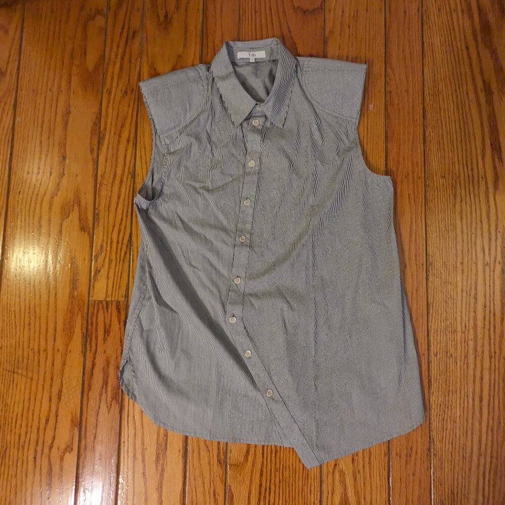 Tibi Asymmetrical Sleeveless Shirt